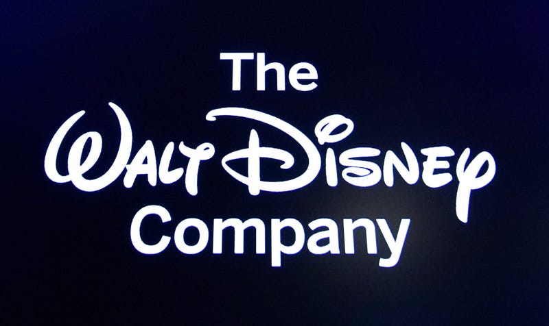 A logo for The Walt Disney Company is displayed on a trading post during the opening bell on the floor of the New York Stock Exchange (NYSE), May 14, 2019 in New York City.