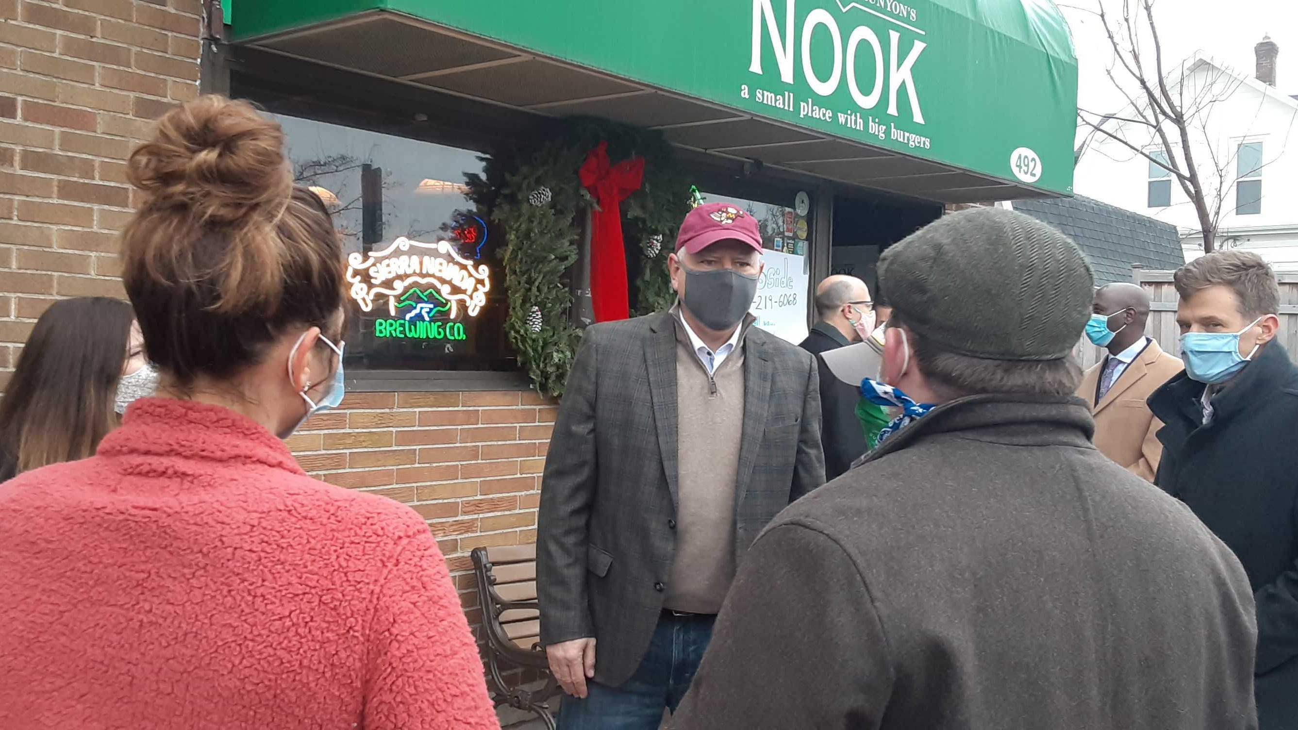 Governor Walz outlines a package of relief for Minnesota bars, restaurants, and gyms