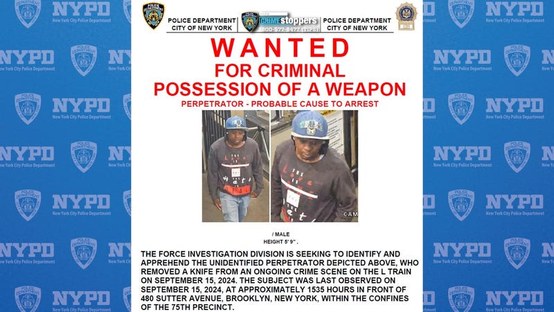 Man wanted for removing knife from crime scene at Brooklyn subway station