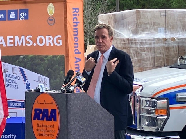 Senator Warner at a November RAA Event