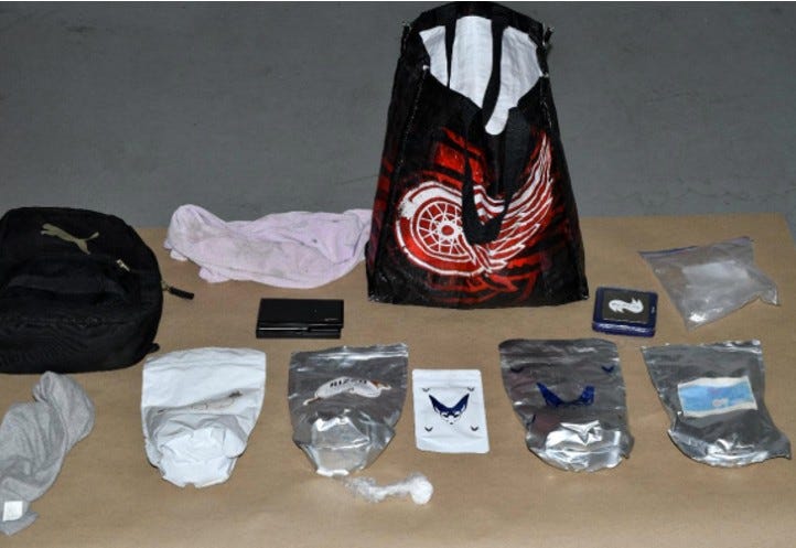 Bags of drugs seized in Warren traffic stop
