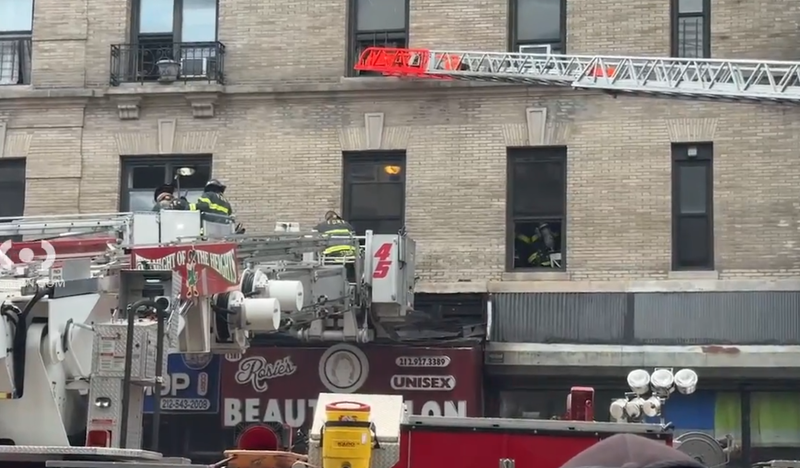 Three firefighters were injured when nearly 150 first responders worked to battle a blaze in Washington Heights on Saturday afternoon.