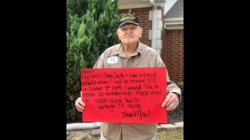 World War II Texas Vet Wants 100 Birthday Cards