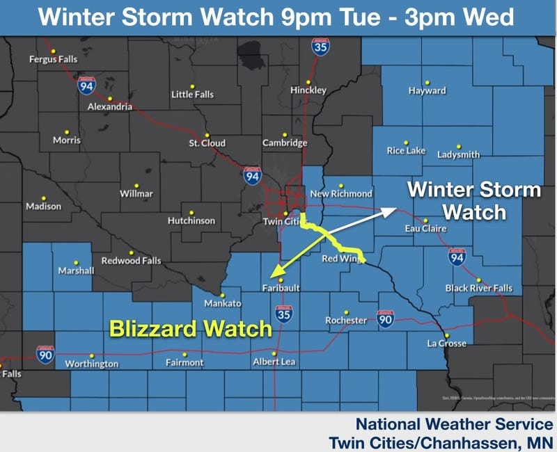 Where the watches have been issues by the NWS.
