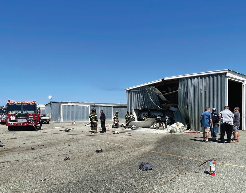 Watsonville Fire Department and Watsonville Police Department investigate multi-plane crash at Watsonville Municipal Airport. 