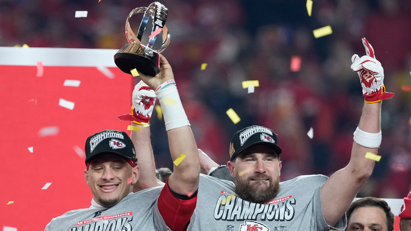 Patrick Mahomes and Travis Kelce
