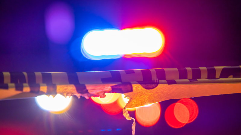 police lights and tape
