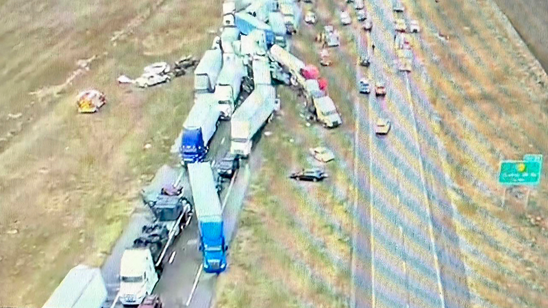 traffic pile up on I-70
