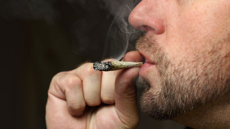 Smoking marijuana