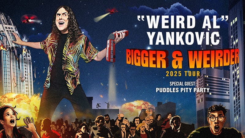 Weird Al animated tour drawing
