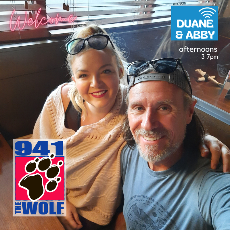 Duane and Abby join 94.1 The Wolf afternoon drive January 2023