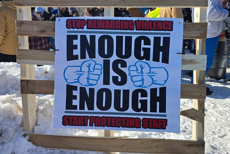 Corrections officers on strike