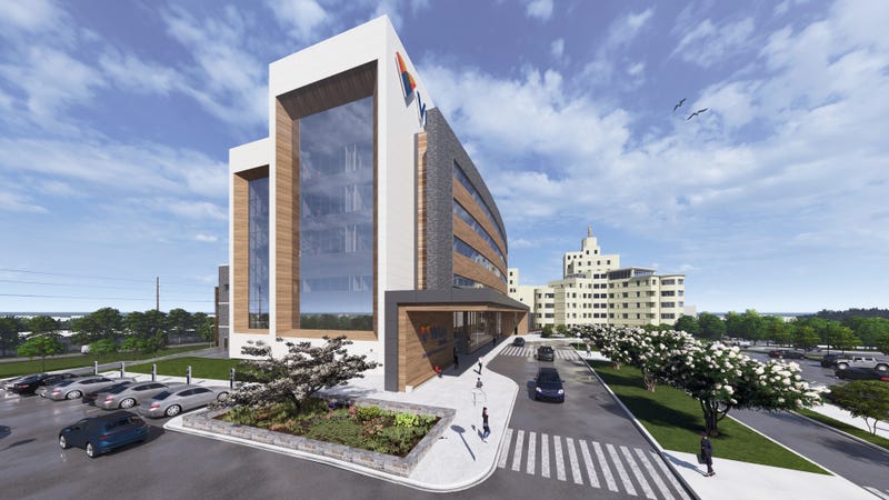 Rendering of Virtua Health Our Lady of Lourdes Hospital expansion