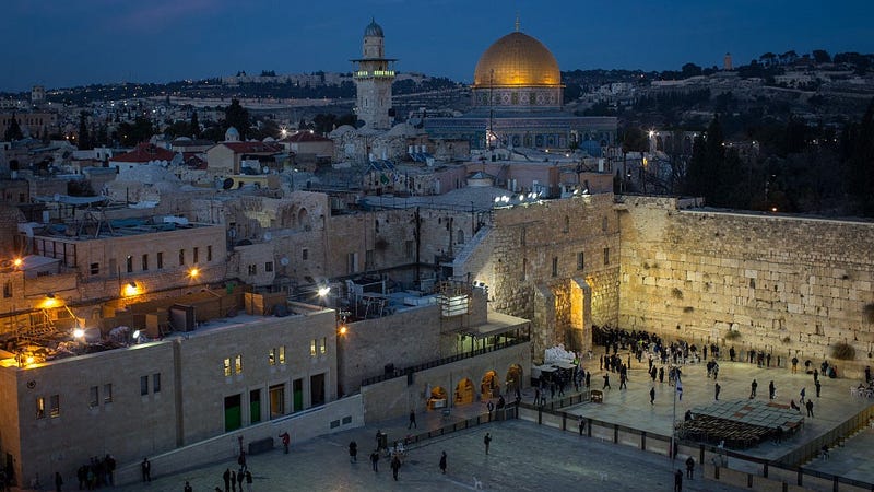People pray at the Western Wall in the Old City on January 12, 2017 in Jerusalem, Israel.