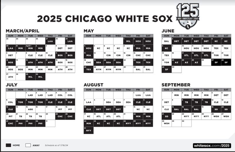 The White Sox have unveiled their 2025 regular-season schedule.