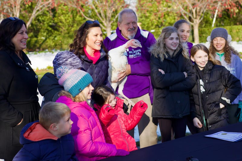 Governor Whitmer pardons turkey, Mitch E. Gander