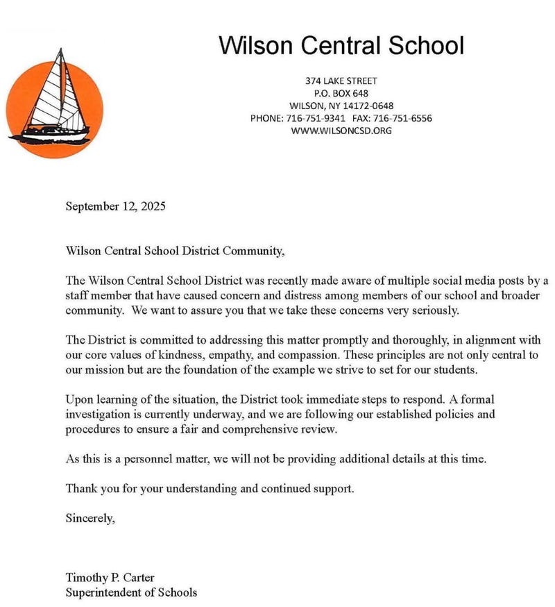 Wilson staff member under investigation for concerning posts 