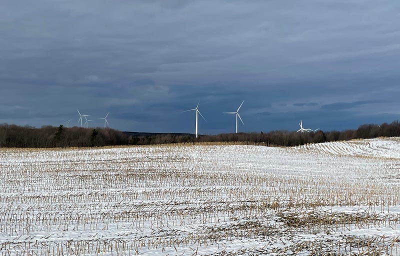 Wind turbines in Wyoming County