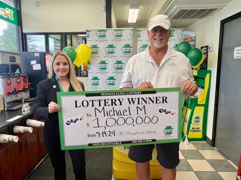 Michael Matyas gets Cash 5 check