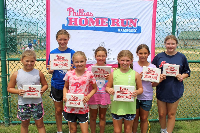 Some of the event’s top batters are shown during the 2022 Phillies Home Run Derby in Sea Isle City. 