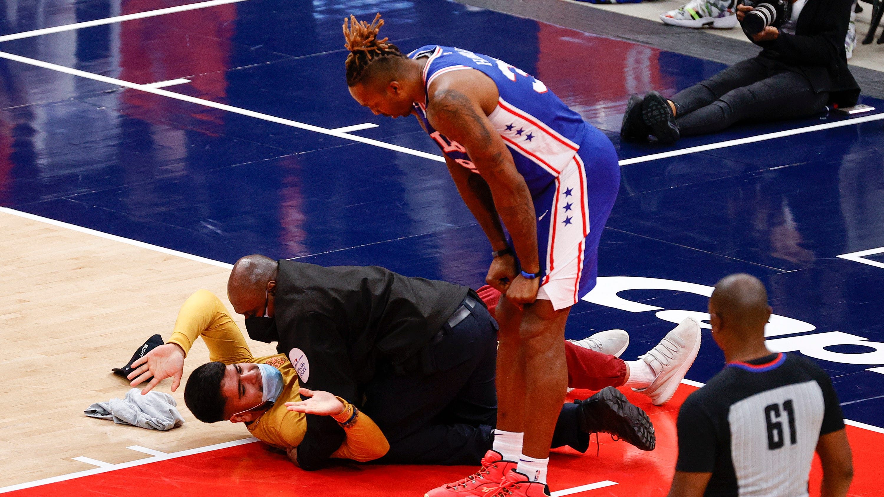 Wizards react to fan rushing the court in Game 4: 'Stay home. We don't need you.'