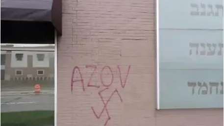 Clinton Township woman arrested after anti-Semitic graffiti spray-painted on Royal Oak Jewish community center