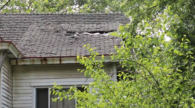 This is the biggest hole in the roof, but not the only one. Can Jerry and his crew fix it? I know I wouldn't know where to start.