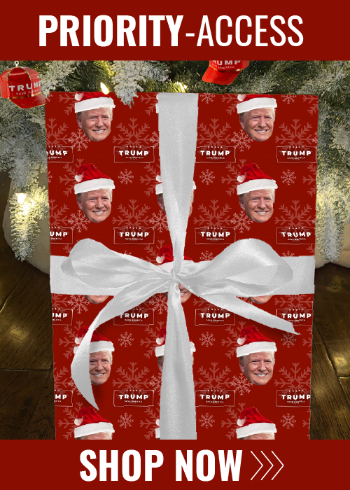 "We haven’t released this to the general public yet, so for today ONLY you can get our iconic Trump Gift Wrapping Paper before ANYONE ELSE," reads a Nov. 1, 2021 email to supporters.
