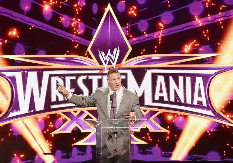 John Cena attends the WrestleMania 30 press conference at the Hard Rock Cafe New York on April 1, 2014 in New York City.