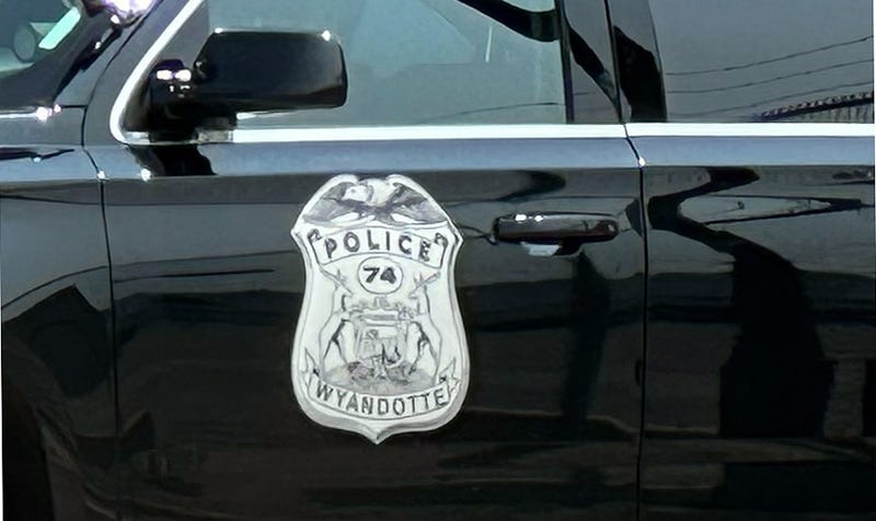 a Wyandotte police car parked, in a file photo
