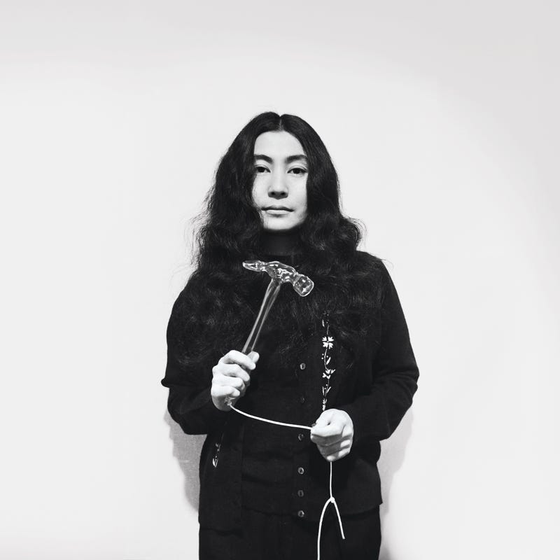Yoko Ono with Glass Hammer, 1967. "Yoko Ono: Music of the Mind" opens at the Museum of Contemporary Art Saturday, Oct. 18.
