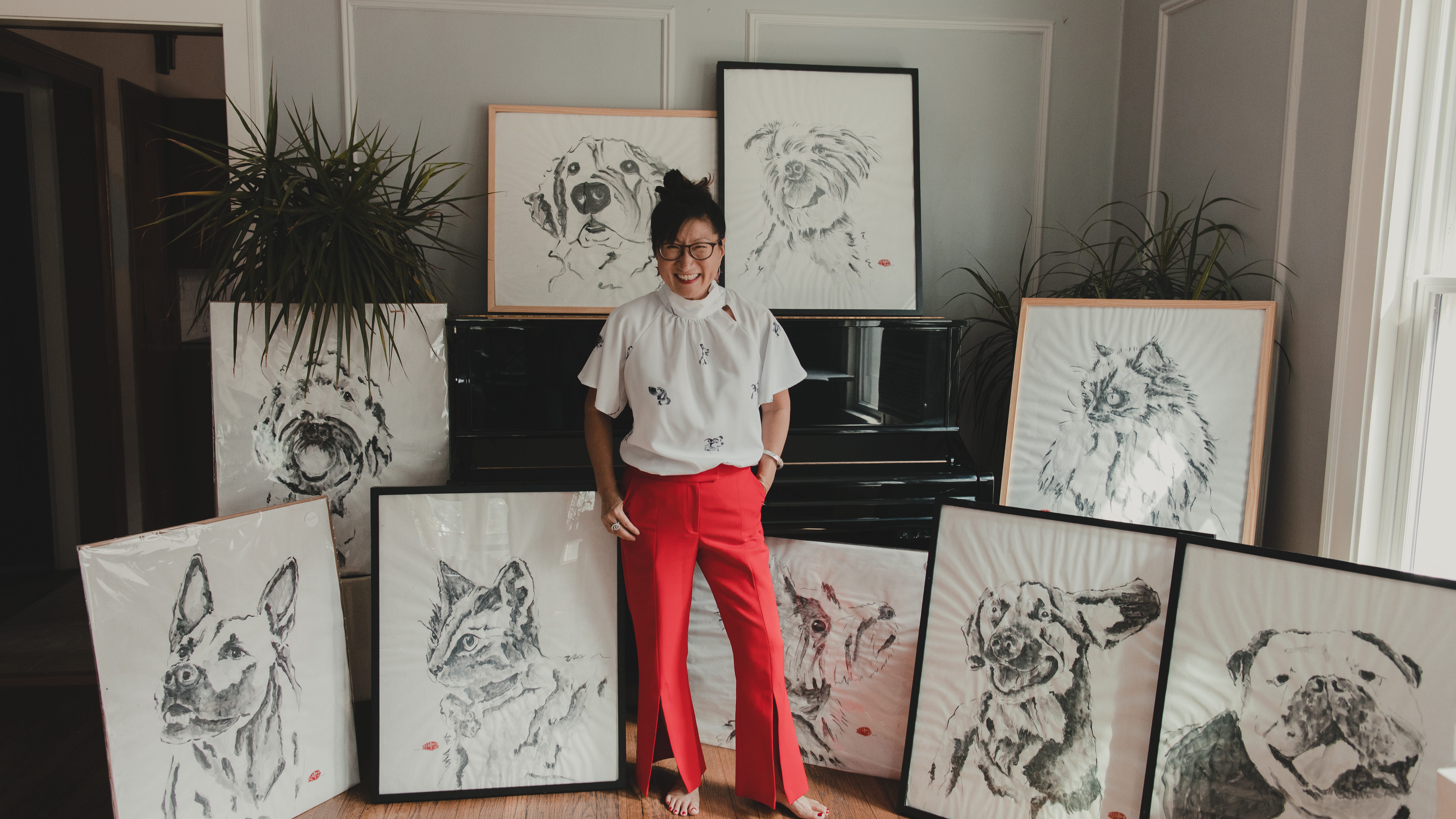 Artist captures beloved furry friends in unique pet portraits