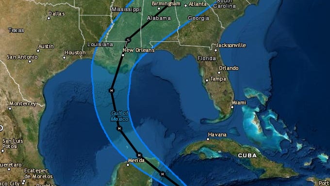 Shear and colder water forecast to keep Zeta from getting stronger in Gulf