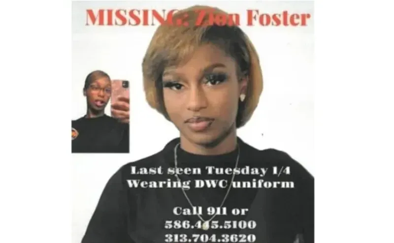 Zion Foster missing poster