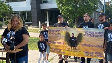 News conference against bullying outside McKinley High School 6-21-23 with the family of Dariel Rivera Reyes