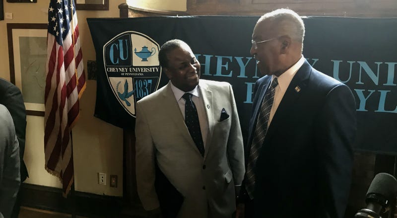 Left: Cheyney University President Aaron A. Walton