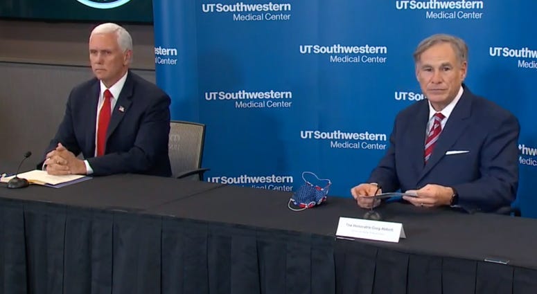 Gov. Greg Abbott and Vice President Mike Pence