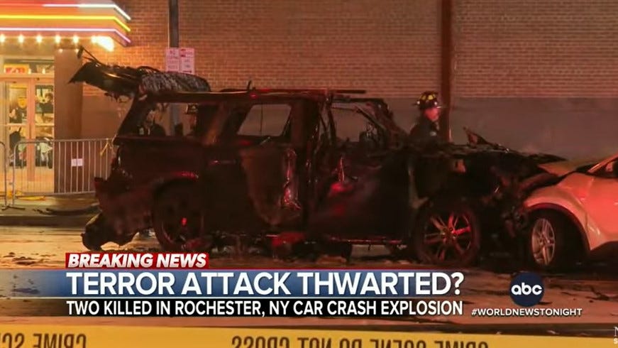 Fiery New Year's Day crash in Rochester kills 2, injures 5