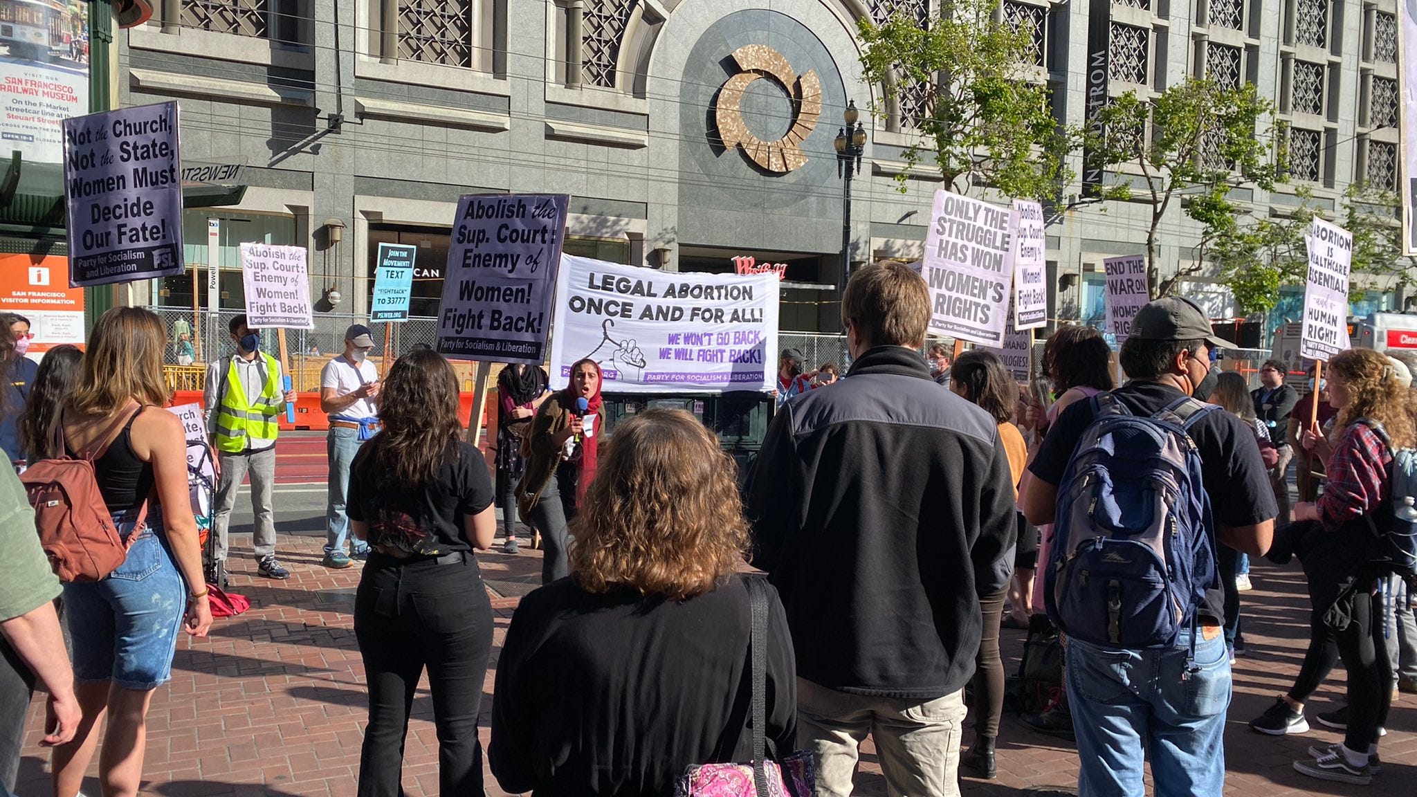 San Francisco protestors rally over abortion rights after Supreme Court draft leak
