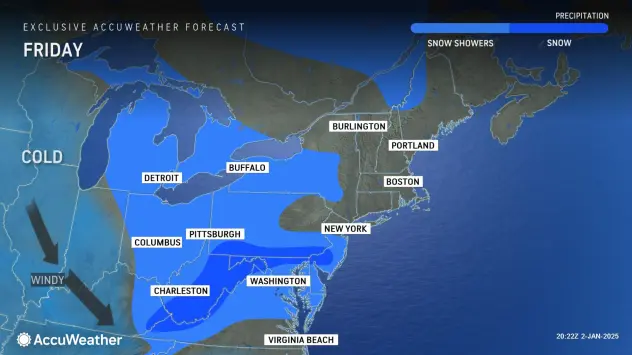 snow on the map
