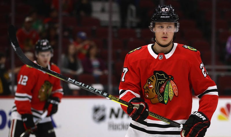 Blackhawks defensive prospect Adam Boqvist