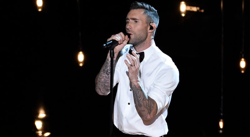Feb 22, 2015; Los Angeles, CA, USA; Adam Levine performs a Best Song nominee Lost Stars from the motion picture Begin Again at the 87th annual Academy Awards at the Dolby Theatre. Mandatory Credit: Robert Deutsch-USA TODAY