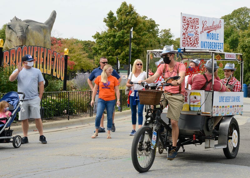 Guests over 21 years old, who spot the Leinie’s PolkaPedi may be treated to some complimentary memorabilia during Brookfield Zoo's Oktoberfest.