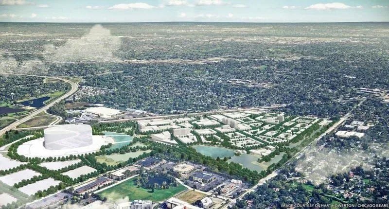 Original master plan vision for the Bears' Arlington Heights project
