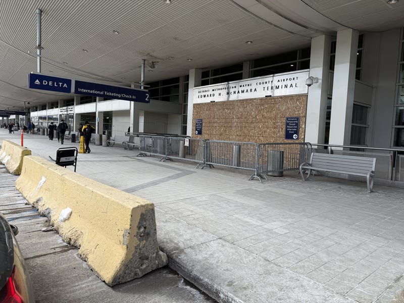 Travelers heading to Metro Airport will see some new security barriers in place.