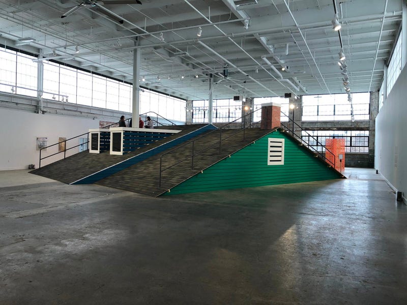 View of Heather Hart's roof at Albright Knox Northland. January 16, 2020 (WBEN Photo/Mike Baggerman)