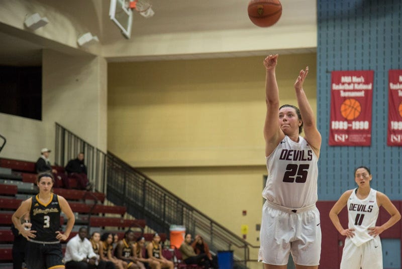 Senior guard Alex Thomas is the fourth all-time leading scorer in the history of the University of the Sciences women's basketball program.