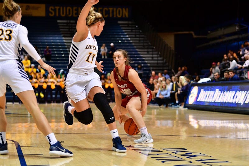 Senior point guard Alyssa Monaghan leads Saint Joseph's University in scoring this season, averaging 14.6 ppg.