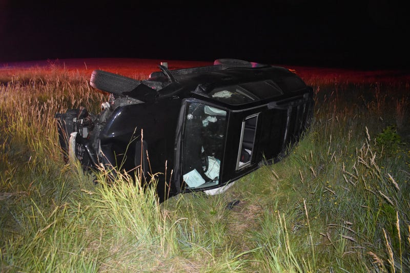 SUV rolled over