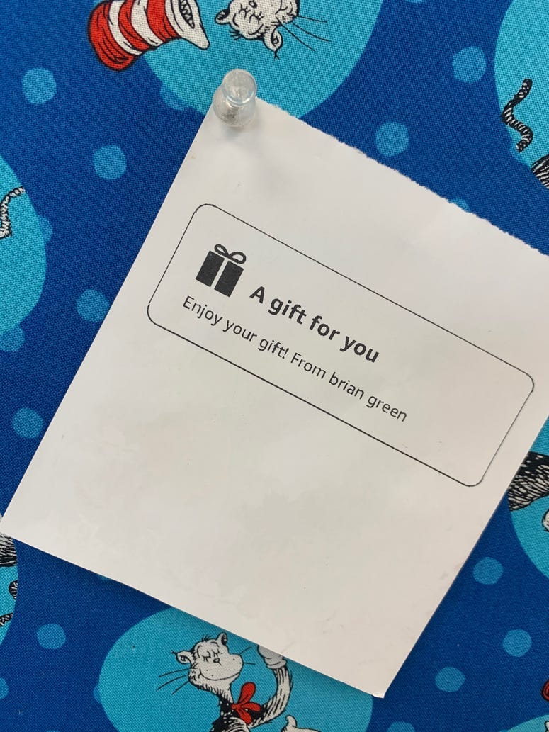 The gift package from Brian Austin Green